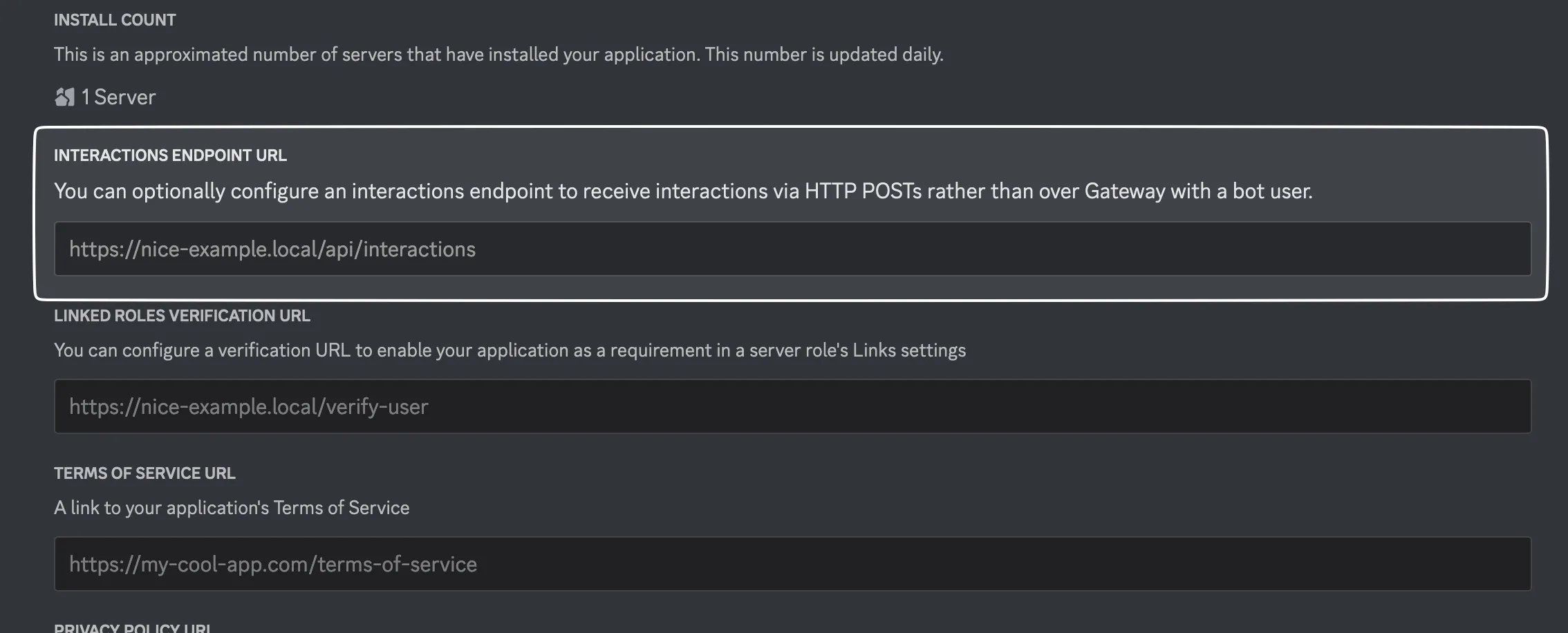 Interactions endpoint